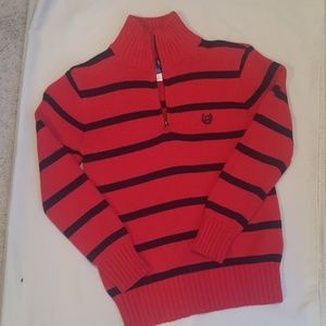 Boys Chaps Red and Black Sweater